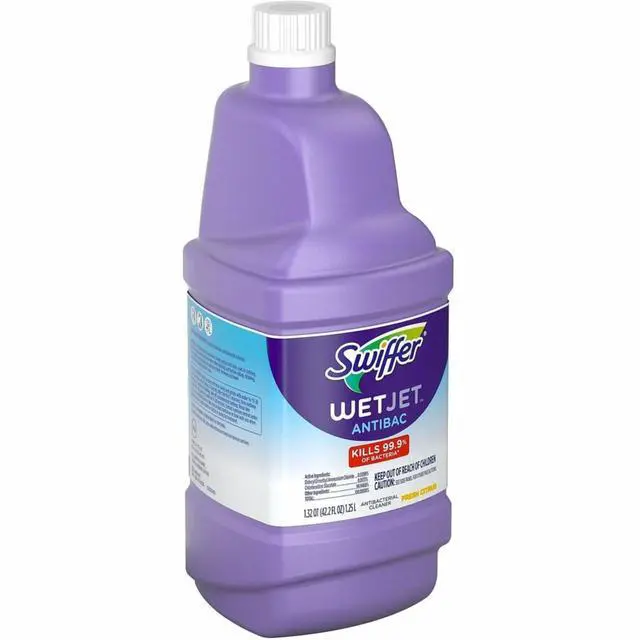Alt view image 4 of 7 - Swiffer WetJet Antibacterial Solution Refill, All Purpose Multi Surface Floor Cleaning Solution, Fresh Citrus Scent, 1.25 Liters for Floor Mopping and Cleaning