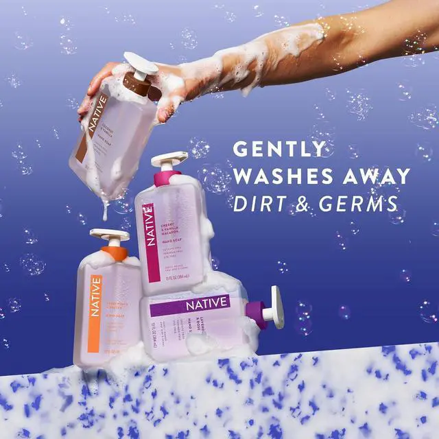 Alt view image 4 of 6 - Native Liquid Hand Soap, Coconut & Vanilla Scent, Non-Drying Formula for Soft, Smooth Hands, Made with Plant-Based Cleansers, Sulfate & Paraben Free, 13 oz Bottle