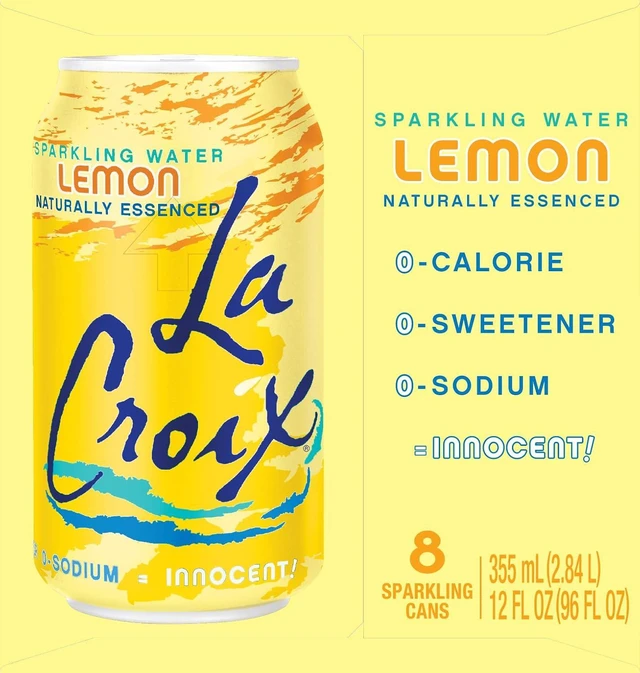 Alt view image 3 of 6 - La Croix Sparkling Water Lemon 12 Fl Oz Pack of 8