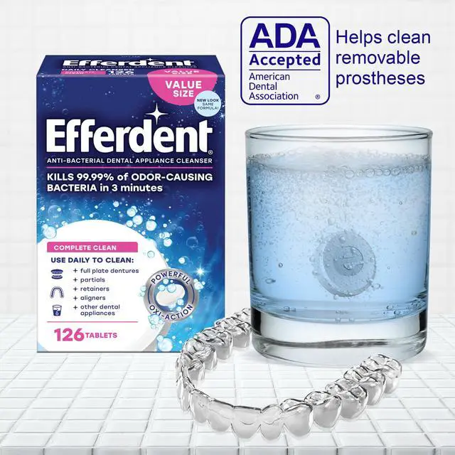 Alt view image 4 of 6 - Efferdent Complete Clean Denture Cleaner Tablets, 126 Count