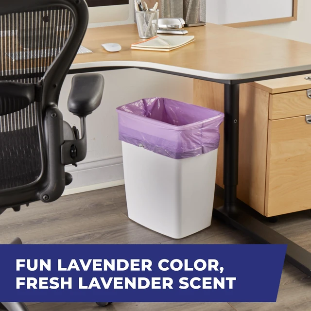 Alt view image 5 of 5 - Hefty 8 Gallon Medium Trash Bags, Fabuloso Lavender Scent, Purple, 20ct
