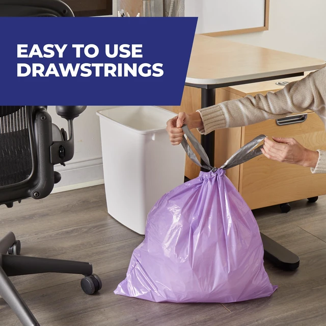 Alt view image 4 of 5 - Hefty 8 Gallon Medium Trash Bags, Fabuloso Lavender Scent, Purple, 20ct