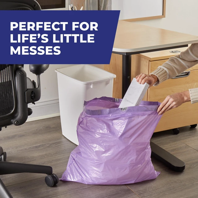 Alt view image 3 of 5 - Hefty 8 Gallon Medium Trash Bags, Fabuloso Lavender Scent, Purple, 20ct