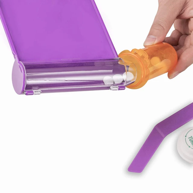 Alt view image 3 of 6 - Medarchitect Right Hand Pill Counting Tray with Spatula, Purple