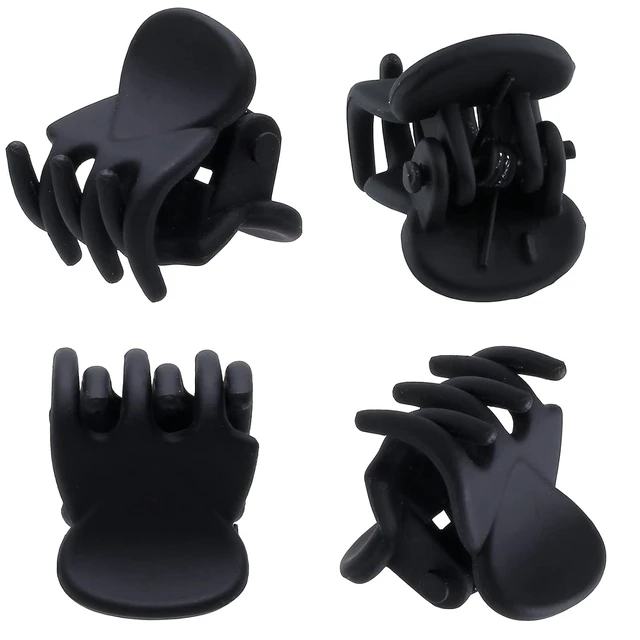 Alt view image 7 of 7 - BokWin Mini Hair Clips, 0.6Inch, Matte Black, 50 Pcs