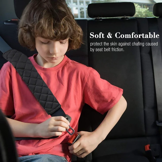 Alt view image 6 of 6 - Universal Car Seat Belt Shoulder Strap Covers with Soft Comfort Harness Pad, Protection from Seat Belt Rubbing for Neck and Shoulder, 2-Pack for Car and Bag