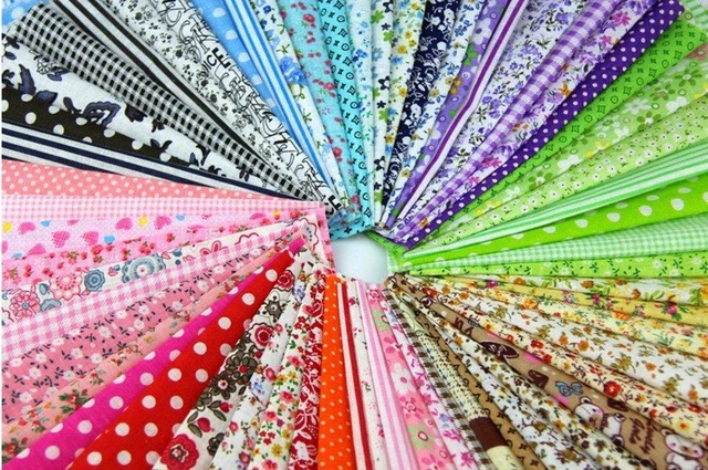 Alt view image 3 of 5 - 60 Pcs 4"x4"(10cmx10cm) Assorted Craft Fabric Squares Patchwork Bundle
