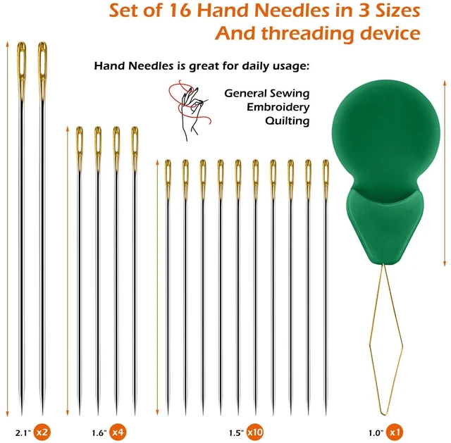 Alt view image 4 of 7 - 12-Color Polyester Sewing Thread Kit with Needle and Threader for Hand & Machine, DIY Home