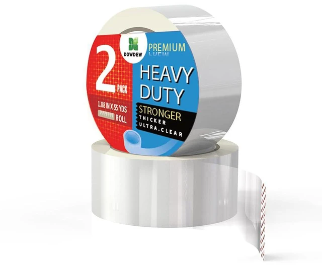 Main image of Clear Heavy Duty Packing Tape, 1.88-Inch x 55-Yards, Ultra Strong Super Thick, 2 Rolls (110 Total Yards)