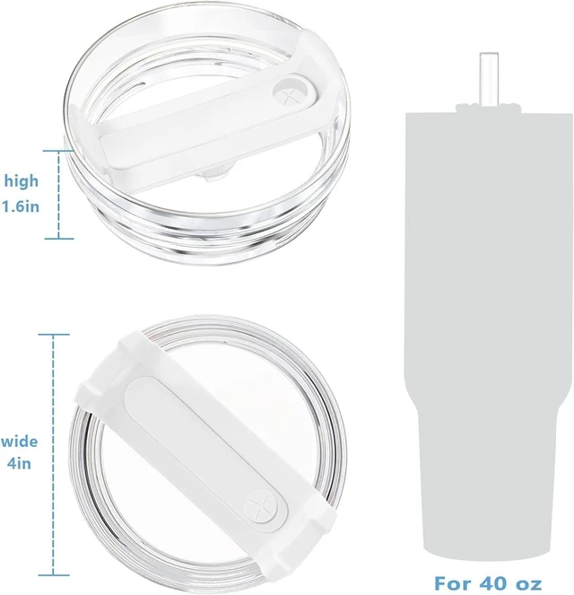 Alt view image 4 of 6 - 1 Piece Replacement 40oz Tumbler Lid for Stanley Cup, Dustproof, Spill-Proof, Splash-Resistant, Fits Stanley Tumbler & More Coffee Mugs (Black)