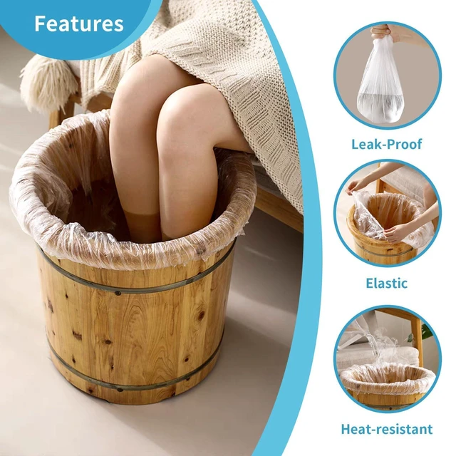 Alt view image 2 of 6 - 25PCS Disposable Pedicure Liners - Plastic Footbath Spa Liners