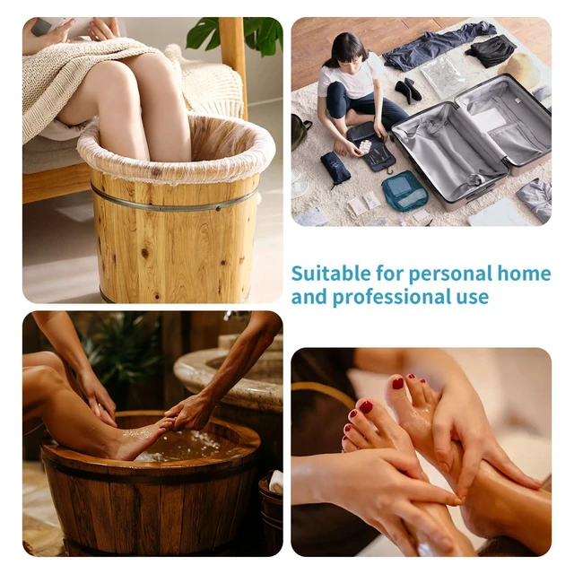 Alt view image 6 of 6 - 25PCS Disposable Pedicure Liners - Plastic Footbath Spa Liners