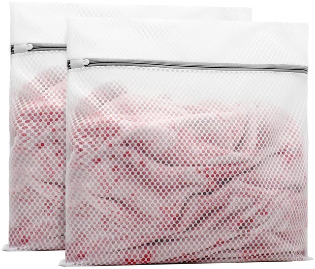 Main image of Muchfun 2Pcs Durable Honeycomb Mesh Laundry Bags for Delicates 24x24 Inches
