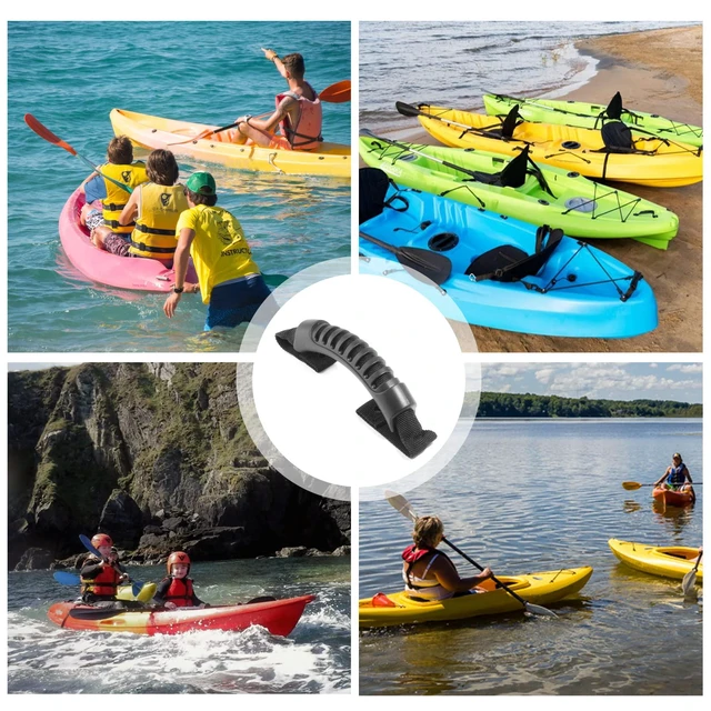 Alt view image 3 of 7 - Piutouyar 2 Pcs Rubber Side Mount Kayak Carry Handles Replacement for Kayaks Canoe Boat Suitcase Luggage