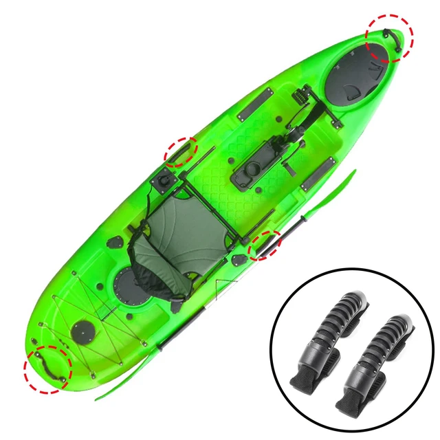 Alt view image 5 of 7 - Piutouyar 2 Pcs Rubber Side Mount Kayak Carry Handles Replacement for Kayaks Canoe Boat Suitcase Luggage