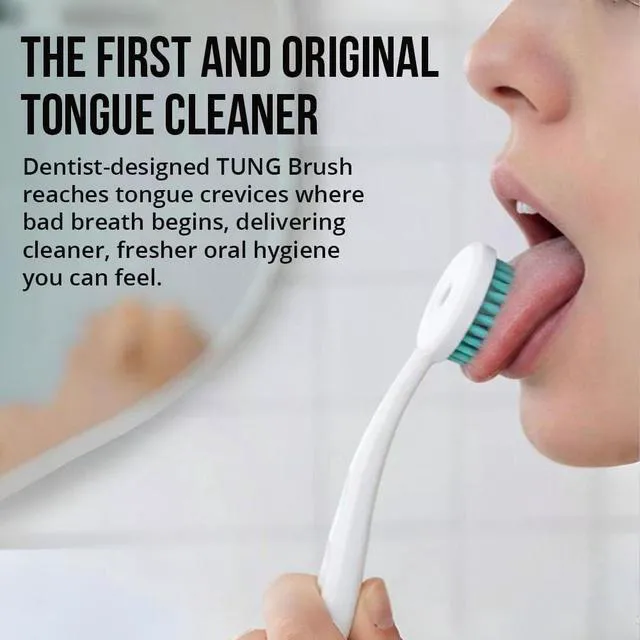 Alt view image 4 of 6 - Tung Tongue Cleaning Kit with Brush and Gel for Fresh Breath, USA Made