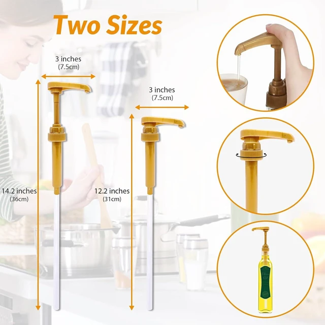 Alt view image 3 of 7 - 4Pcs Coffee Syrup Pumps Compatible with 25.4oz/750ml Torani, Skinny and Other Syrup Bottles for Lattes, Iced Coffees, Cocktails, Pancakes and More