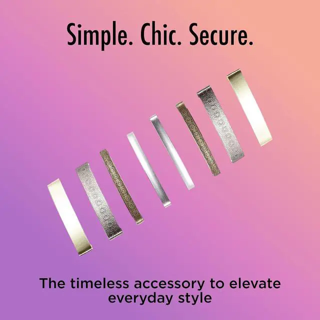 Alt view image 2 of 6 - Goody Stay Tight Hair Barrettes 8 Ct, Assorted Metallic Colors, Non-Slip Flat Hair Clips for Women & Men, All Hair Types