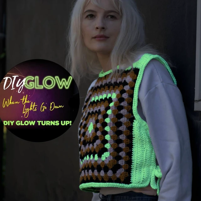 Alt view image 3 of 6 - Lion Brand DIY Glow Yarn, Natural