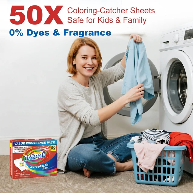 Alt view image 4 of 6 - Color Catcher Sheets for Laundry, Color Remover for Clothes, 50Count
