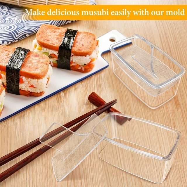 Alt view image 2 of 7 - 2PCS Clear Non-Stick BPA-Free Musubi Press Mold Onigiri Sushi Maker with 2 Rice Ladles