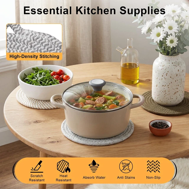 Alt view image 5 of 7 - 7" Trivets 6-Pack for Hot Dishes, Pots and Pans