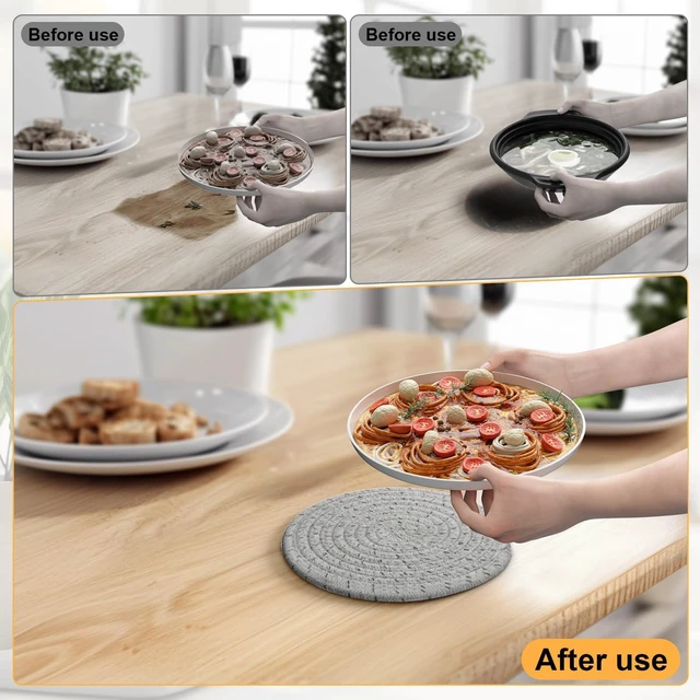 Alt view image 6 of 7 - 7" Trivets 6-Pack for Hot Dishes, Pots and Pans