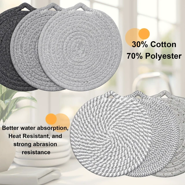 Alt view image 3 of 7 - 7" Trivets 6-Pack for Hot Dishes, Pots and Pans