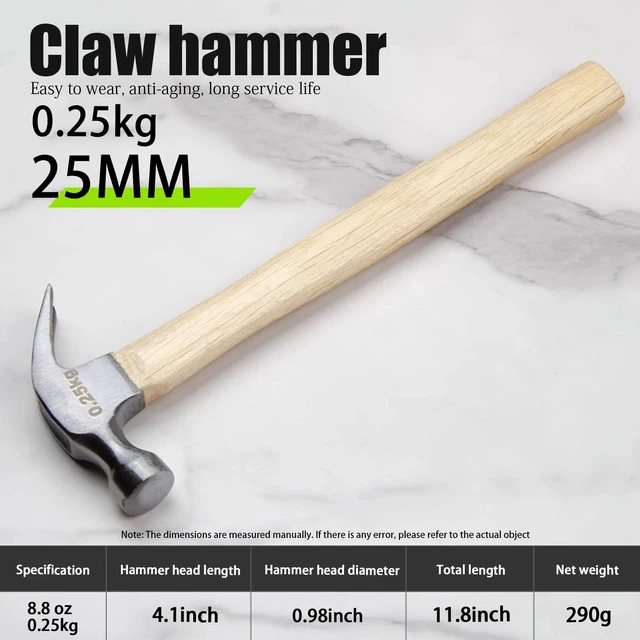 Alt view image 5 of 5 - 8 Ounce Claw Hammer, Forged Carbon Steel Head