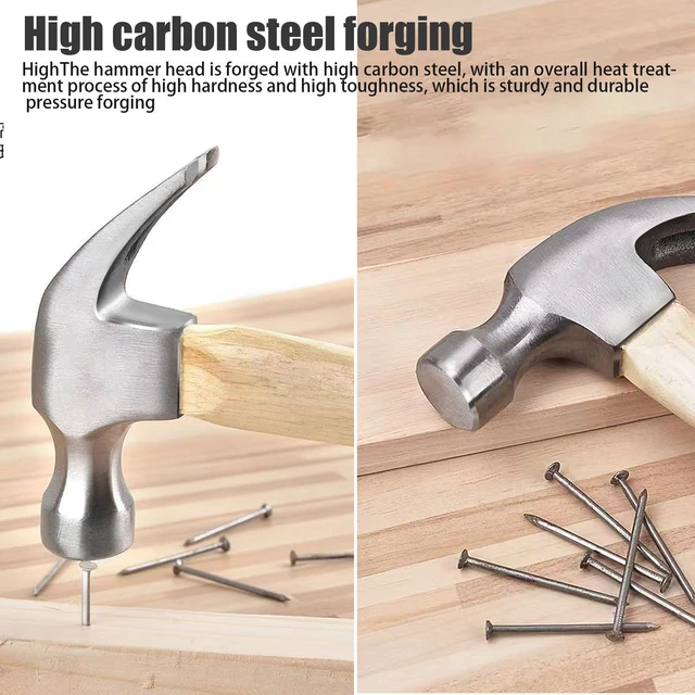 Alt view image 3 of 5 - 8 Ounce Claw Hammer, Forged Carbon Steel Head
