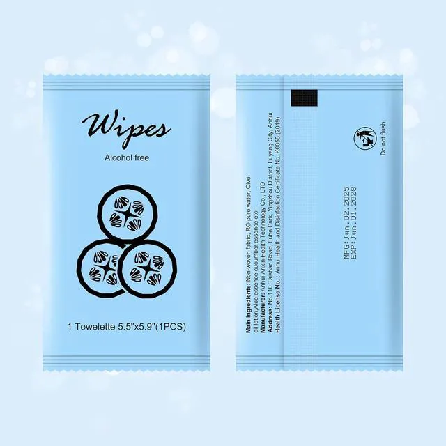 Alt view image 3 of 6 - Individual Hand Wipes Travel Size Individually Wrapped Wet Wipes