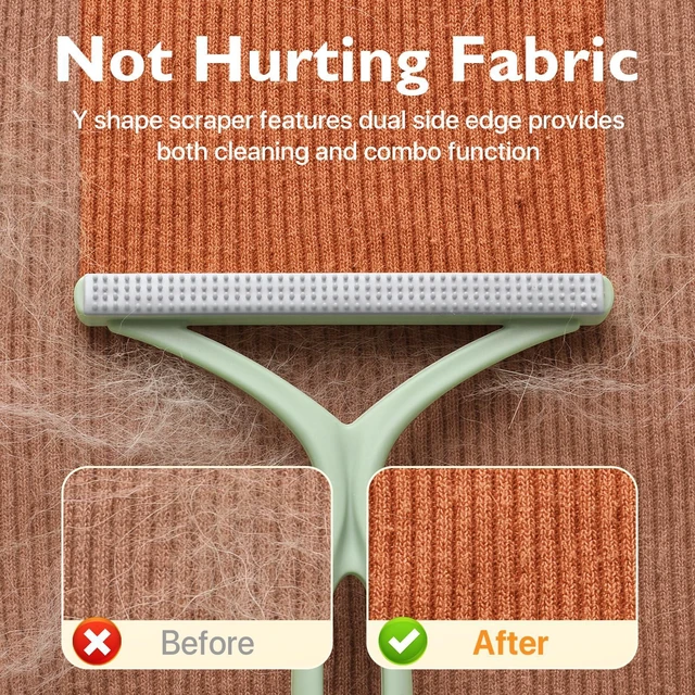 Alt view image 2 of 6 - 3-Pack Pet Hair Removal Tool, Carpet Scraper & Fur Remover Brush for Car, Furniture, Couch - Green