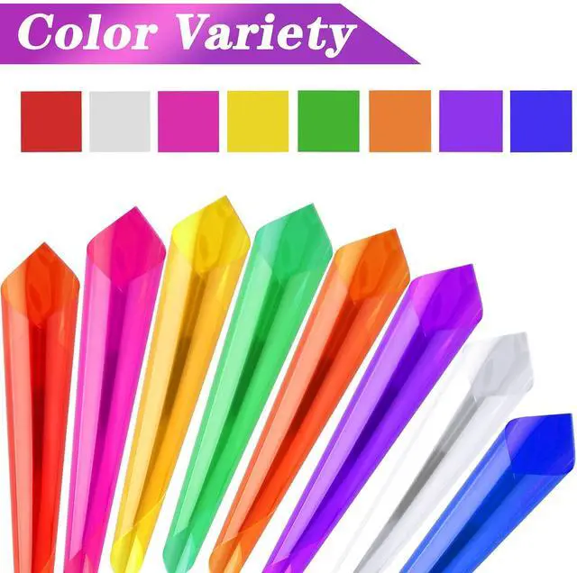 Alt view image 3 of 7 - Ahardaim 120Pcs 7.5 x 7.5 Inch Colored Cellophane Sheets for DIY Arts Crafts, Gift Wrapping, Party Decorations