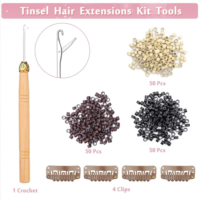 Alt view image 2 of 7 - 20 Colors 8800 Strands Hair Tinsel Extensions