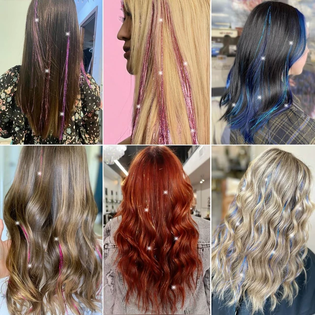Alt view image 4 of 7 - 20 Colors 8800 Strands Hair Tinsel Extensions