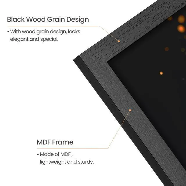 Alt view image 5 of 6 - Upsimples 12x16 Picture Frame, Wall Gallery, Engineered Wood, Black, 1 Pack