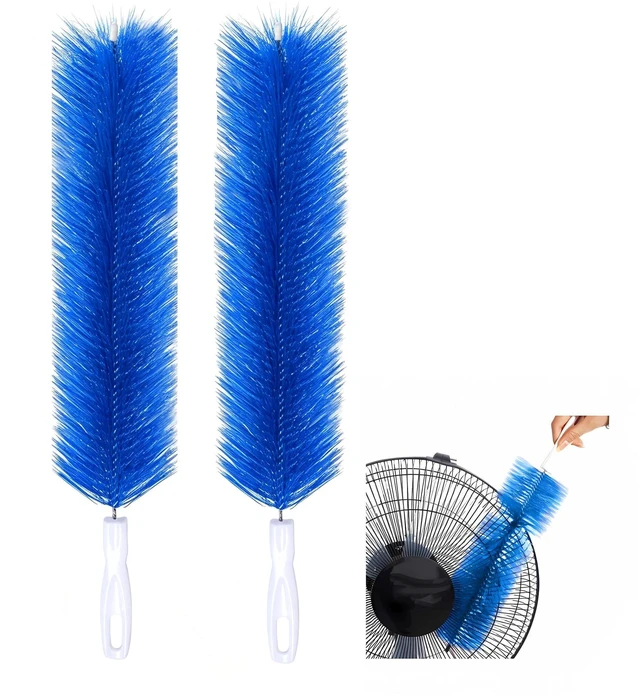 Main image of Microfiber Fan Cleaner Brush Duster for Ceiling, Curtains, Box Fan - 2 Pack (Blue)