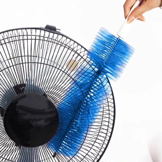 Alt view image 6 of 6 - Microfiber Fan Cleaner Brush Duster for Ceiling, Curtains, Box Fan - 2 Pack (Blue)