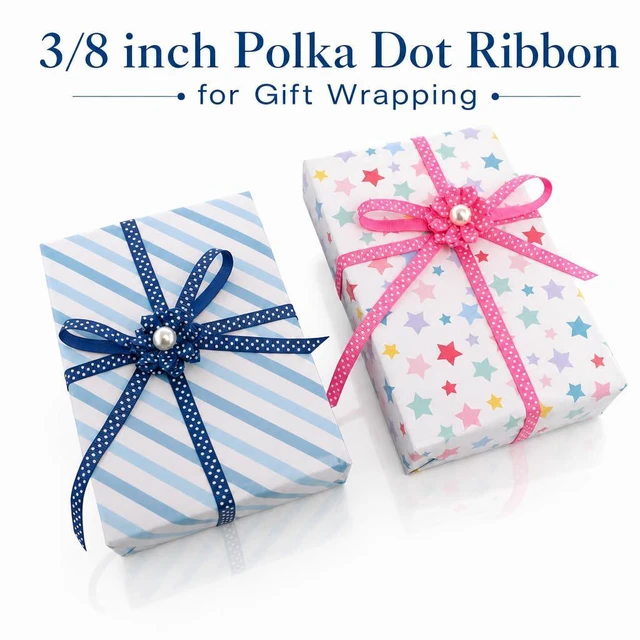 Alt view image 6 of 7 - QingHan 3/8" x 40yd Grosgrain Ribbon, Boutique Polka Dot Fabric Ribbon (20 x 2yd)