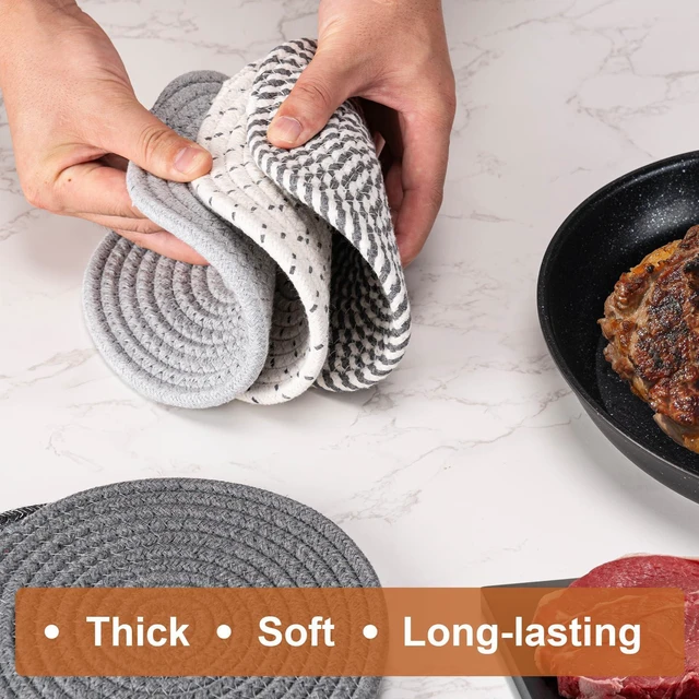 Alt view image 3 of 6 - 7-Inch Trivets for Hot Dishes, Pot Holders, Hot Pads, Coasters