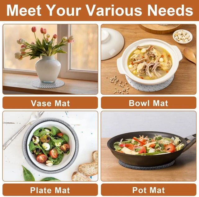 Alt view image 2 of 6 - 7-Inch Trivets for Hot Dishes, Pot Holders, Hot Pads, Coasters