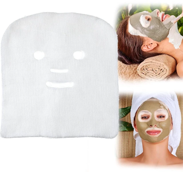 Main image of 100 Pcs Precut Gauze Facial Mask Sheets for Home Salon DIY Skin Care