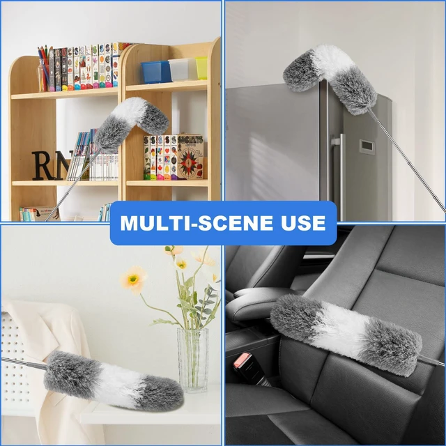 Alt view image 5 of 6 - Feather Duster with Extension Pole, Ceiling Fan Cleaner, Blind Cleaner, Long Handle Duster