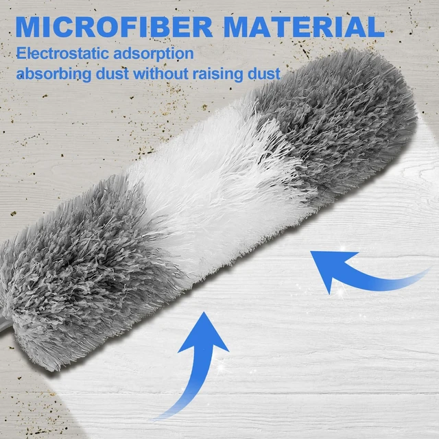 Alt view image 4 of 6 - Feather Duster with Extension Pole, Ceiling Fan Cleaner, Blind Cleaner, Long Handle Duster