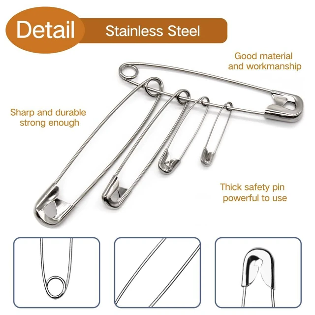 Alt view image 7 of 7 - 3 Inches Large Heavy Duty Safety Pins, Pack of 50 for Brooch Making, Blankets, Crafts, Cloth Curtain (SP)