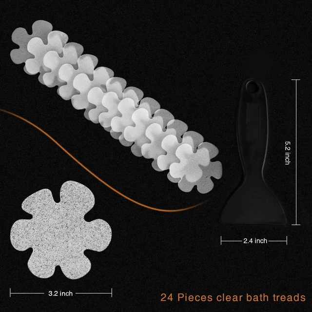 Alt view image 5 of 6 - Secopad Frosted Snowflake Non-Slip Bathtub Stickers, 24 PCS, Clear