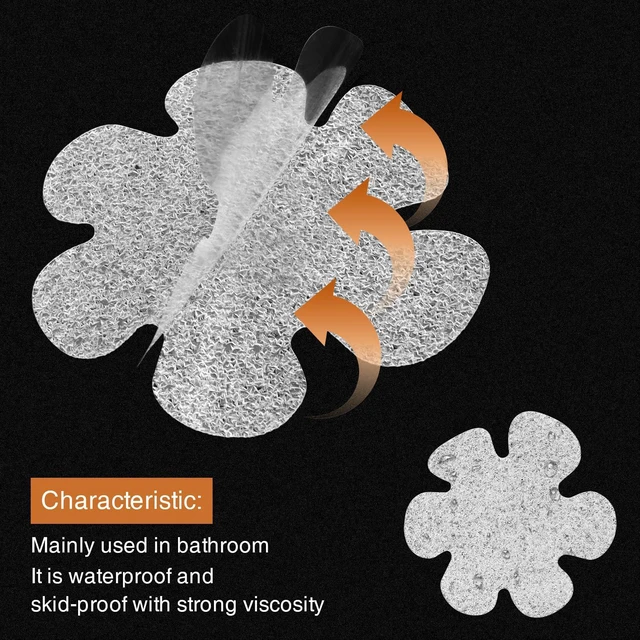 Alt view image 2 of 6 - Secopad Frosted Snowflake Non-Slip Bathtub Stickers, 24 PCS, Clear