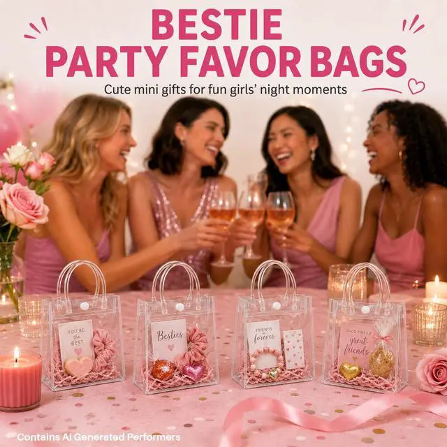 Alt view image 5 of 6 - MAQIHAN Clear Gift Bags with Handles for Party Favor Candy Bags