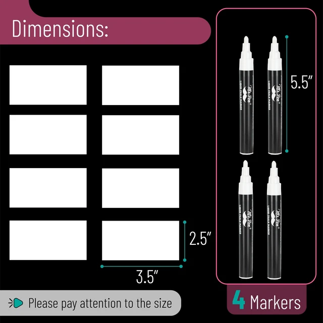 Alt view image 5 of 6 - Mr. Pen Liquid Chalk Marker Pen, 4 Pack, 8 Labels