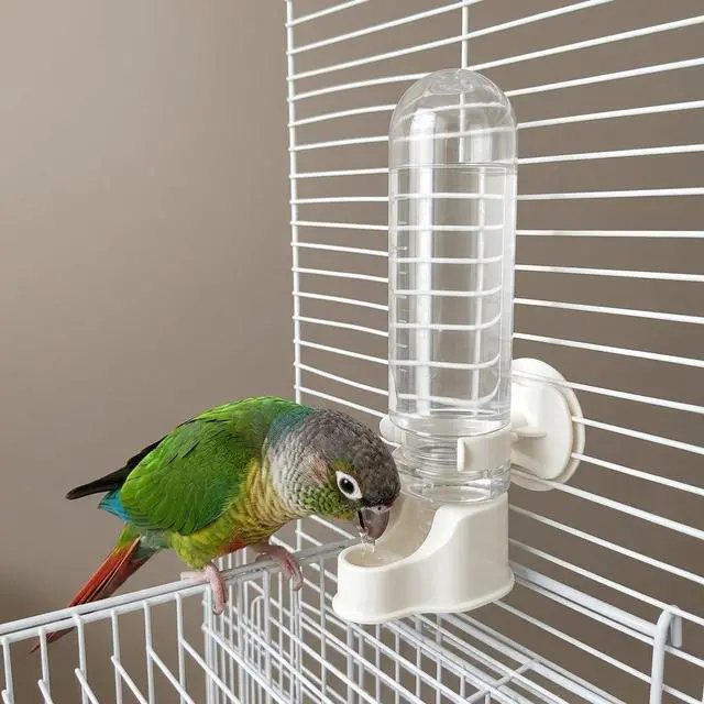 Main image of Automatic Hanging Bird Water Bottle - No Drip Cage Mounted Water Feeder for Parakeets, Cockatiels, Budgies, Lovebirds, Finches, Canaries, Parrots, Bird Cage Accessories T